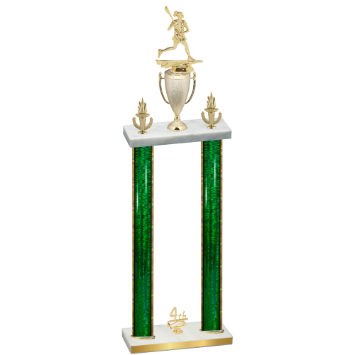 Double Green Glacier Fourth Place Lacrosse Trophy