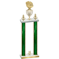 Double Green Glacier Year Basketball Trophy