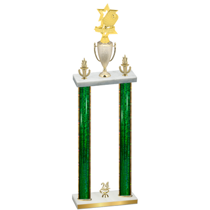 Double Green Glacier Year Pickleball Trophy