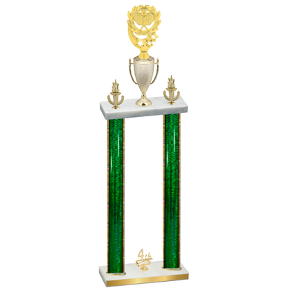 Double Green Glacier Fourth Place Pickleball Trophy