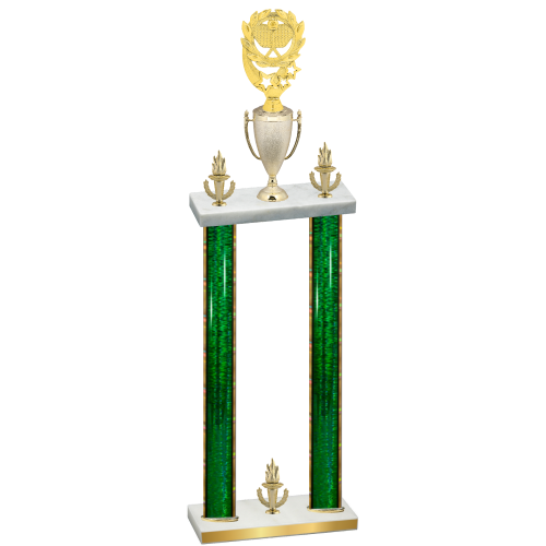 Double Green Glacier Victory Pickleball Trophy