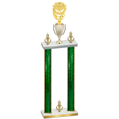 Double Green Glacier Victory Pickleball Trophy