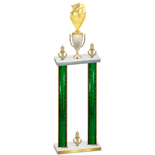 Double Green Glacier Victory Pickleball Trophy