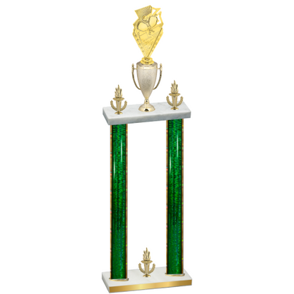 Double Green Glacier Victory Pickleball Trophy