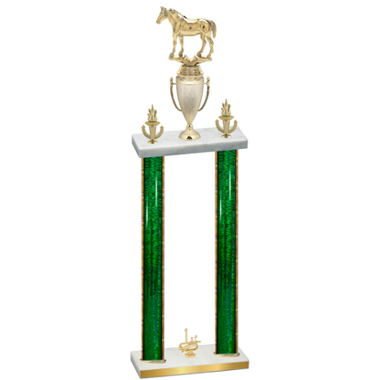 Double Green Glacier First Place Horses Trophy