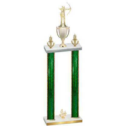 Double Green Glacier Fourth Place Archery Trophy
