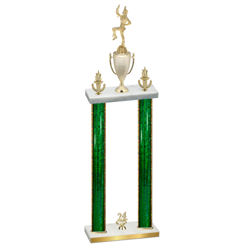 Double Green Glacier Year Majorette Trophy