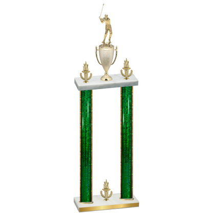 Double Green Glacier Victory Golf Trophy