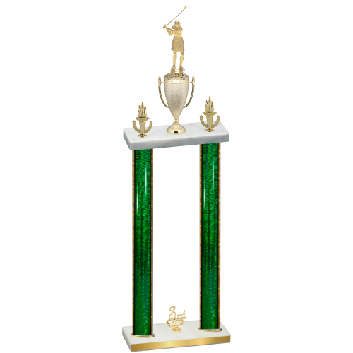 Double Green Glacier Third Place Golf Trophy