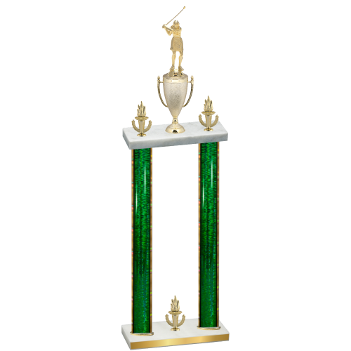 Double Green Glacier Victory Golf Trophy
