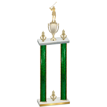 Double Green Glacier Victory Golf Trophy