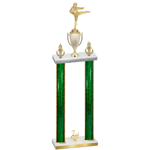 Double Green Glacier Second Place Karate Trophy