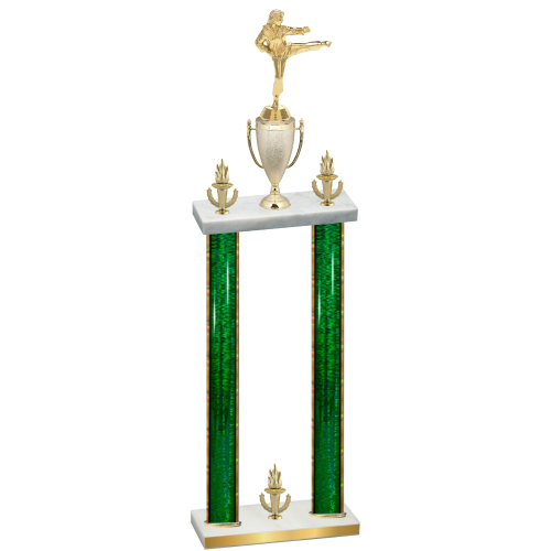 Double Green Glacier Victory Karate Trophy
