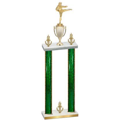 Double Green Glacier Victory Karate Trophy