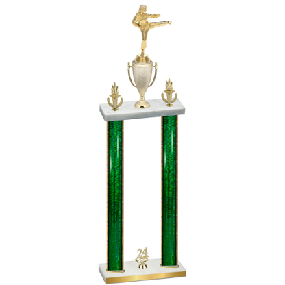 Double Green Glacier Year Karate Trophy