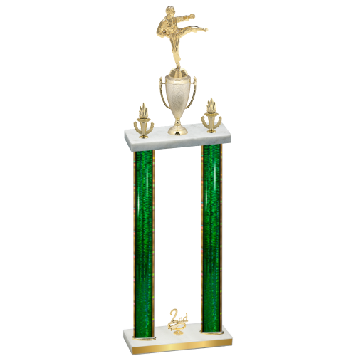 Double Green Glacier Second Place Karate Trophy