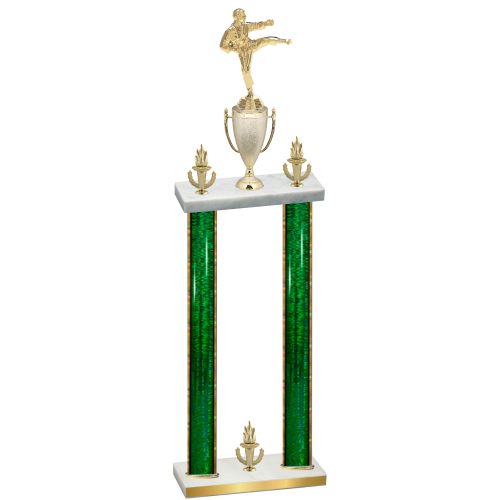 Double Green Glacier Victory Karate Trophy