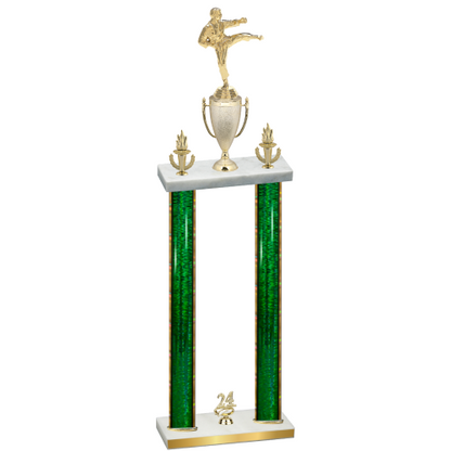 Double Green Glacier Year Karate Trophy