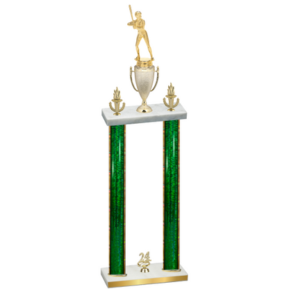Double Green Glacier Year Softball Trophy