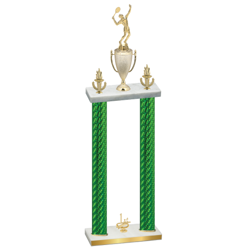 Double Green Carbon Fiber First Place Tennis Trophy