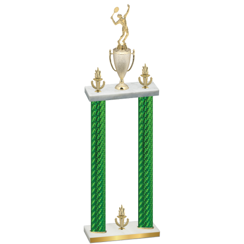 Double Green Carbon Fiber Victory Tennis Trophy