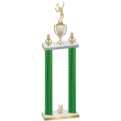 Double Green Carbon Fiber Year Tennis Trophy