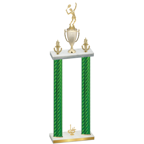 Double Green Carbon Fiber First Place Tennis Trophy