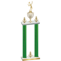 Double Green Carbon Fiber Victory Tennis Trophy