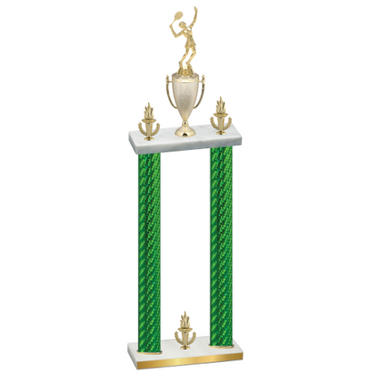 Double Green Carbon Fiber Victory Tennis Trophy