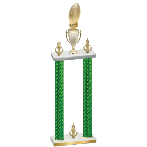 Double Green Carbon Fiber Victory Football Trophy