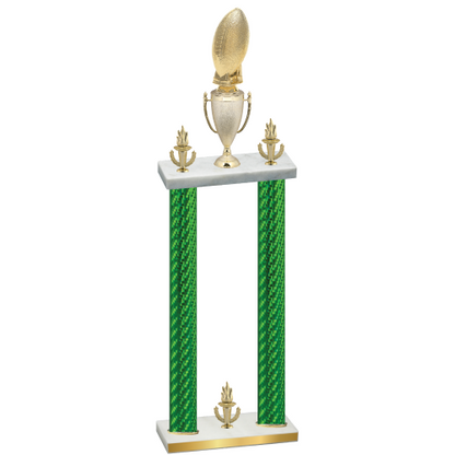 Double Green Carbon Fiber Victory Football Trophy