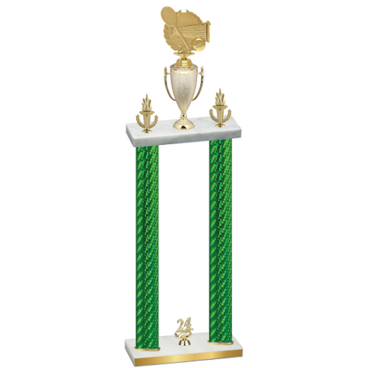 Double Green Carbon Fiber Year Tennis Trophy