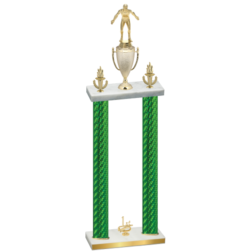 Double Green Carbon Fiber First Place Wrestling Trophy