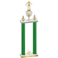 Double Green Carbon Fiber Fourth Place Wrestling Trophy