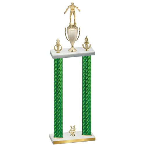 Double Green Carbon Fiber Year Wrestling Trophy