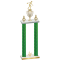 Double Green Carbon Fiber Third Place Bowling Trophy