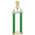 Double Green Carbon Fiber Third Place Bowling Trophy