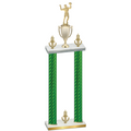 Double Green Carbon Fiber Victory Volleyball Trophy