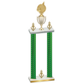 Double Green Carbon Fiber Victory Volleyball Trophy