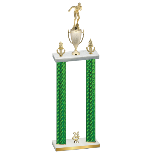 Double Green Carbon Fiber Year Swimming Trophy