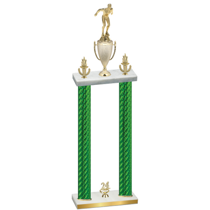 Double Green Carbon Fiber Year Swimming Trophy