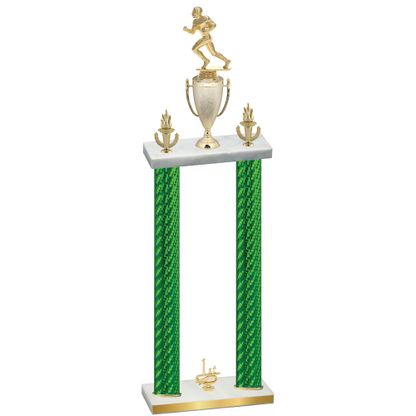 Double Green Carbon Fiber First Place Football Trophy
