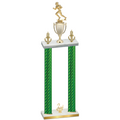 Double Green Carbon Fiber Second Place Football Trophy