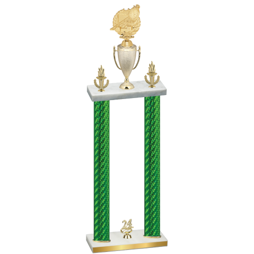 Double Green Carbon Fiber Year Swimming Trophy
