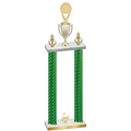 Double Green Carbon Fiber Second Place Insert Trophy