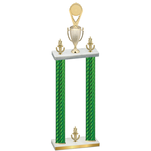 Double Green Carbon Fiber Victory Insert Trophy