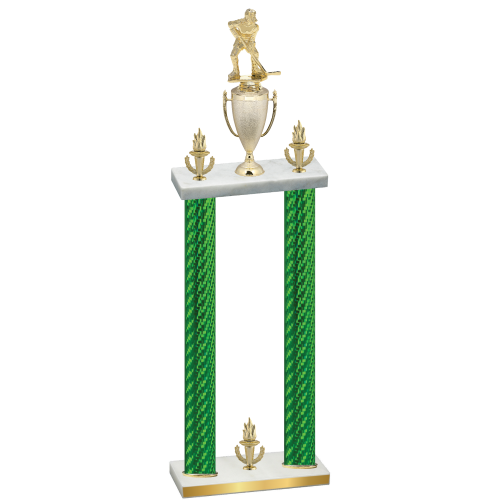 Double Green Carbon Fiber Victory Hockey Trophy