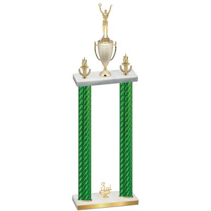 Double Green Carbon Fiber Third Place Victory Trophy