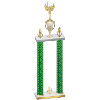 Double Green Carbon Fiber Fourth Place Victory Trophy
