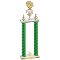 Double Green Carbon Fiber Fourth Place Basketball Trophy